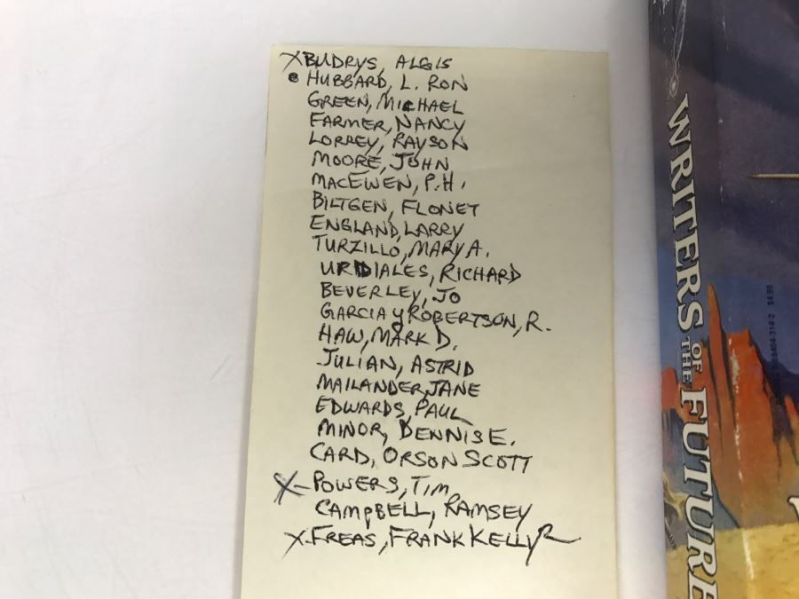 Signed First Edition 1988 Paperback Book L. Ron Hubbard Presents Writers Of The Future Volume IV (Signed By Algis Budrys, Tim Powers And Kelly Freas) [Photo 3]
