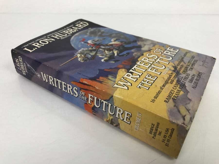Signed First Edition 1988 Paperback Book L. Ron Hubbard Presents Writers Of The Future Volume IV (Signed By Algis Budrys, Tim Powers And Kelly Freas) [Photo 4]