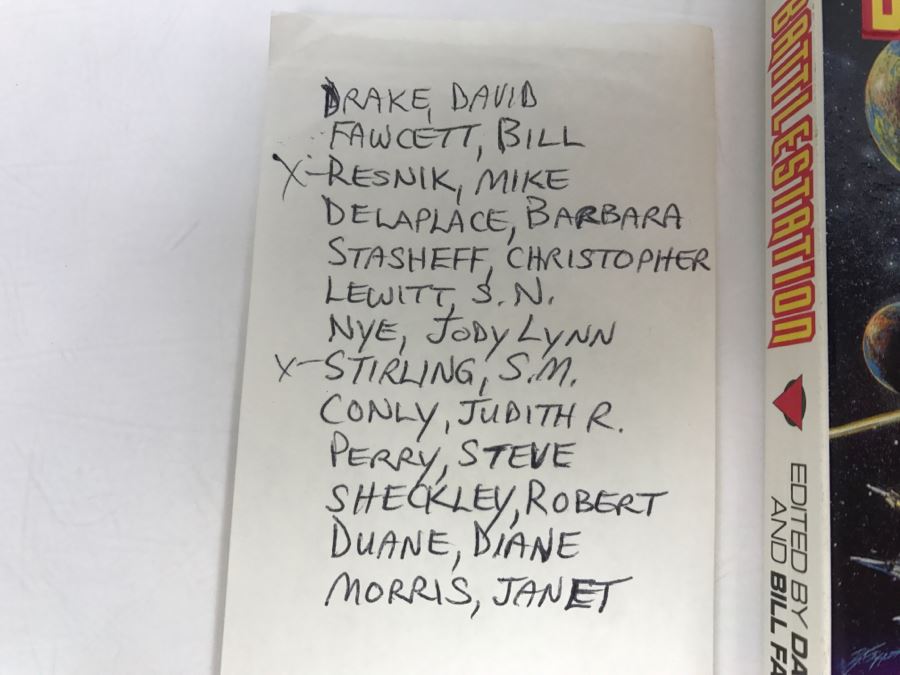Signed First Edition 1992 Paperback Book Battlestation Book One (Signed By Mike Resnick And S.M. Stirling) [Photo 3]