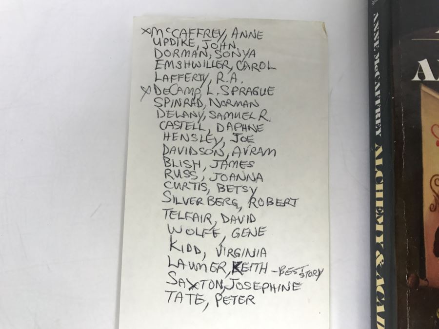 Signed Paperback Book Alchemy And Academe Selected By Anne McCaffrey (Signed By Anne McCaffrey And L. Sprague De Camp) [Photo 2]