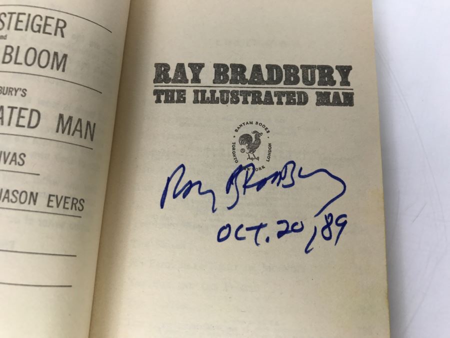 Signed Paperback Book The Illustrated Man By Ray Bradbury [Photo 6]