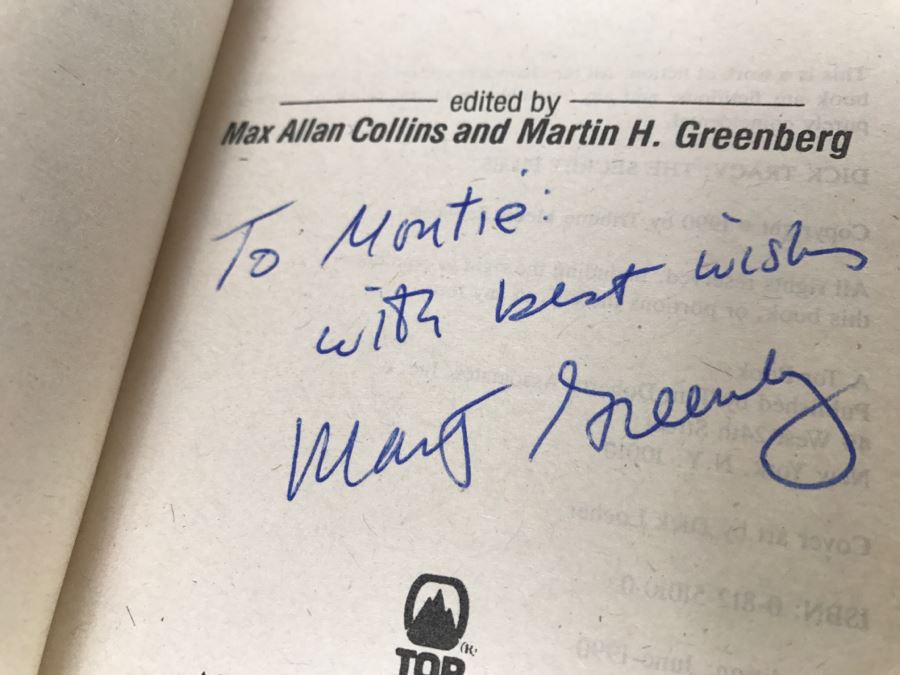 Signed First Edition 1990 Paperback Book Dick Tracy: The Secret Files (Signed By Martin H. Greenberg And Mike Resnick) [Photo 7]
