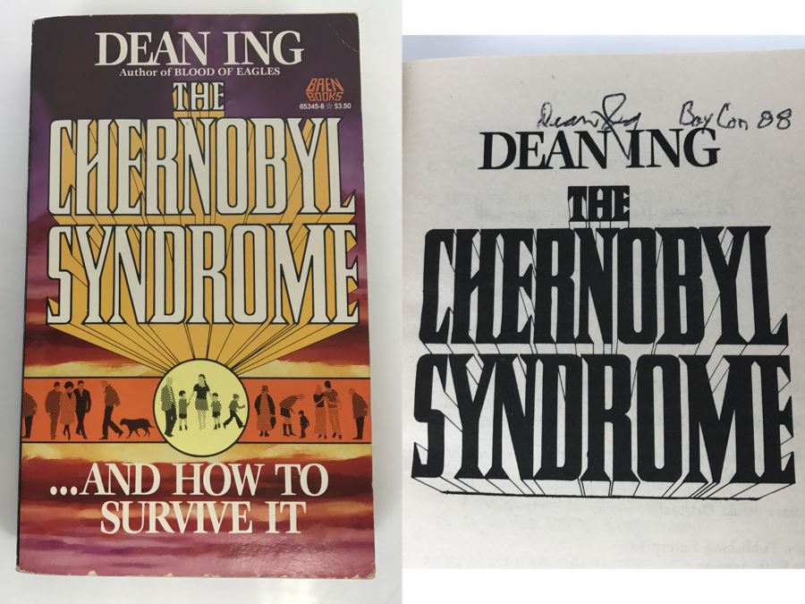 Signed First Edition 1988 Paperback Book The Chernobyl Syndrome By Dean Ing [Photo 1]