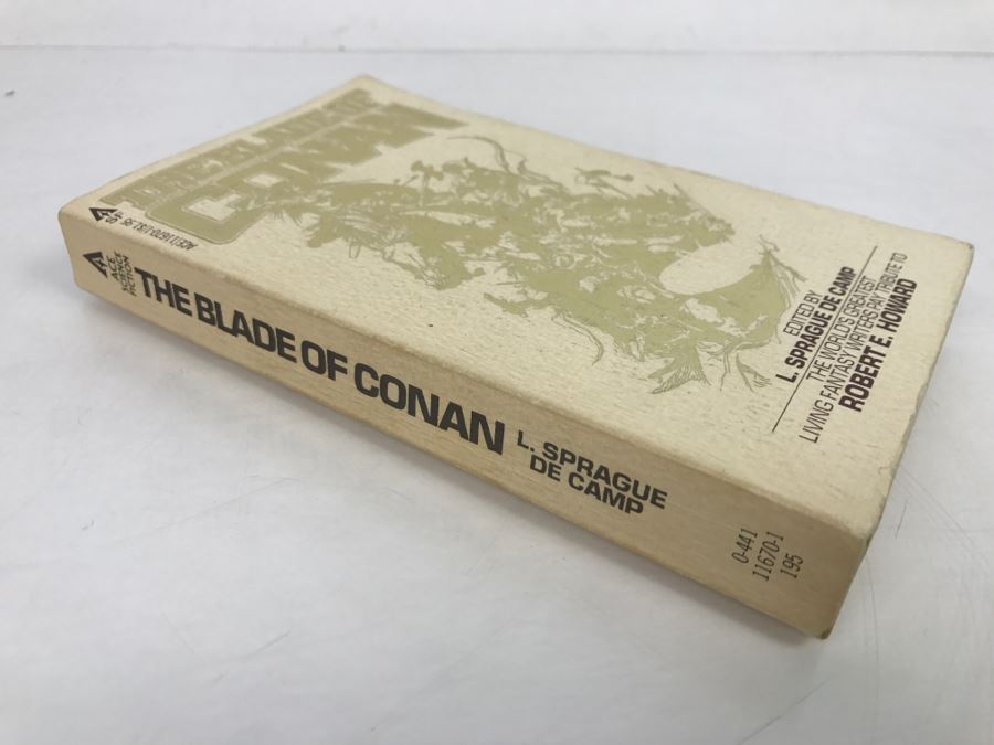 Signed First Ace Printing 1979 Paperback Book The Blade Of Conan By L. Sprague De Camp (Signed By L. Sprague De Camp, Poul Anderson, Fritz Leiber, Jerry E. Pournelle And Marion Zimmer Bradley) [Photo 4]