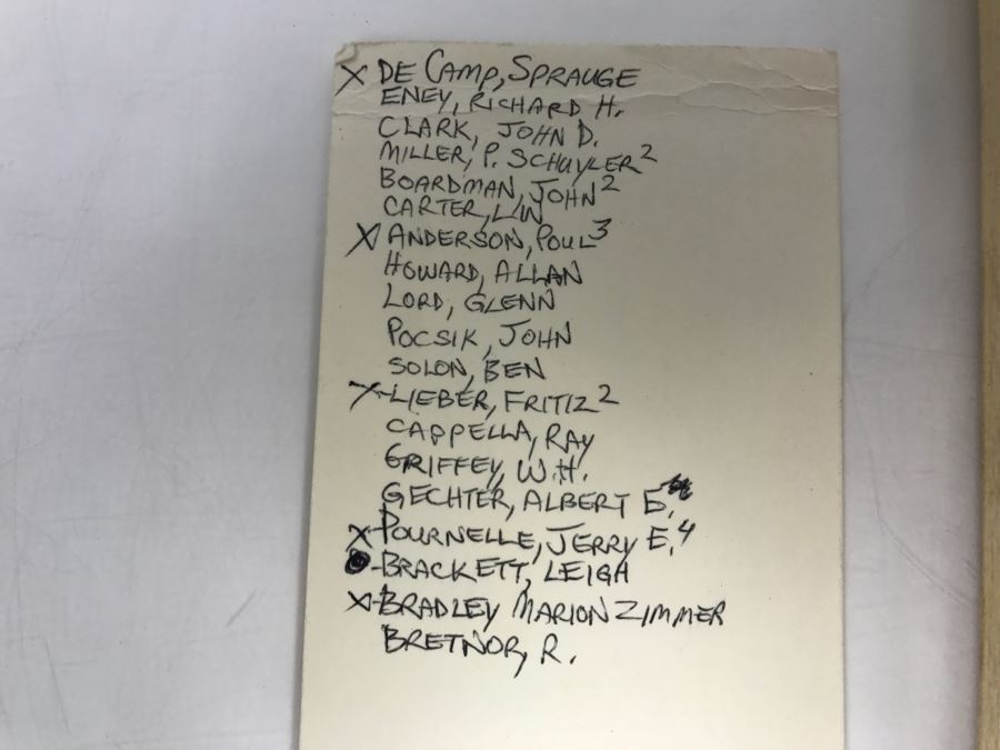 Signed First Ace Printing 1979 Paperback Book The Blade Of Conan By L. Sprague De Camp (Signed By L. Sprague De Camp, Poul Anderson, Fritz Leiber, Jerry E. Pournelle And Marion Zimmer Bradley) [Photo 3]