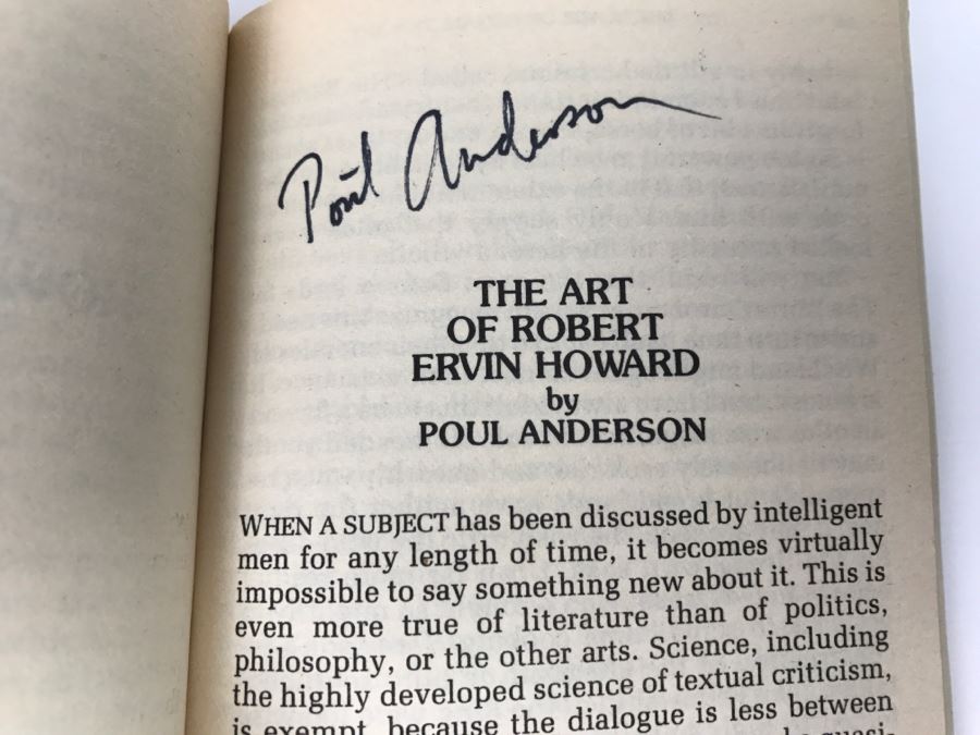 Signed First Ace Printing 1979 Paperback Book The Blade Of Conan By L. Sprague De Camp (Signed By L. Sprague De Camp, Poul Anderson, Fritz Leiber, Jerry E. Pournelle And Marion Zimmer Bradley) [Photo 10]