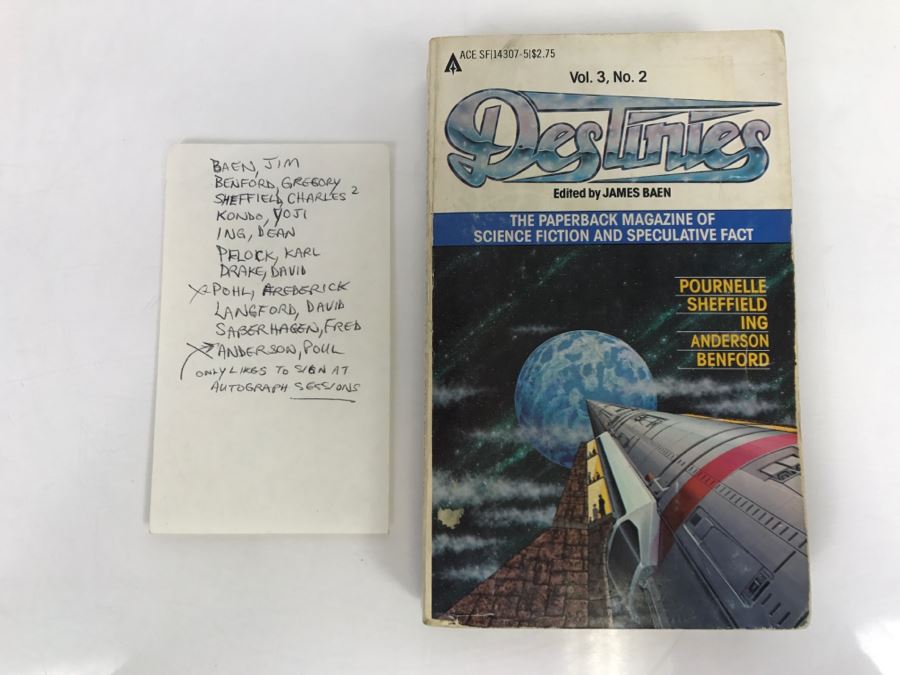 Signed Destinies The Paperback Magazine Of Science Fiction And Speculative Fact Volume 3, No. 2 (Signed By Frederik Pohl And Poul Anderson) [Photo 2]