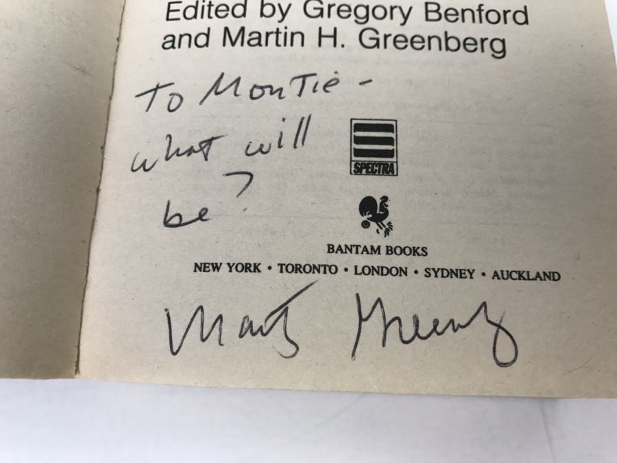 Signed 1990 Paperback Book What Might Have Been? Volume 2: Alternate Heroes (Signed By Gregory Benford, Martin H. Greenberg, Harry Turtledove, James Morrow And Judith Tarr) [Photo 7]