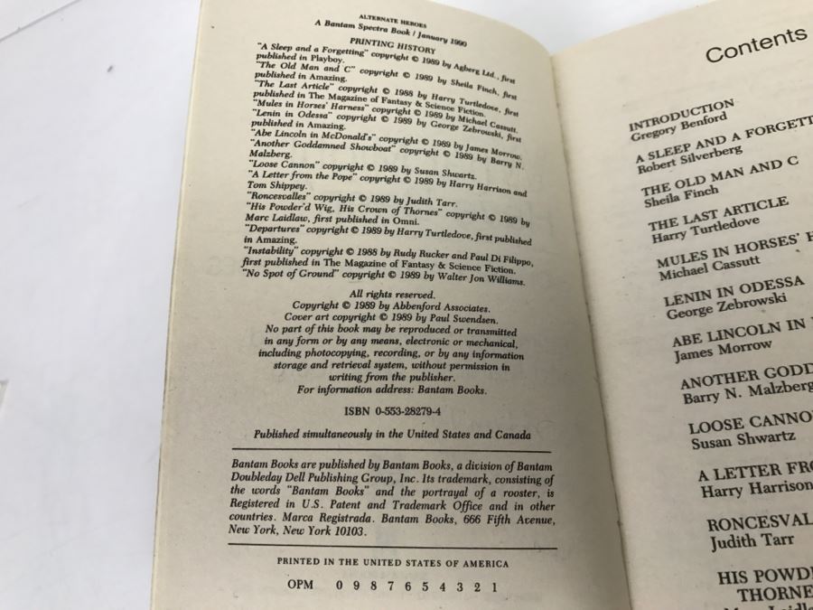 Signed 1990 Paperback Book What Might Have Been? Volume 2: Alternate Heroes (Signed By Gregory Benford, Martin H. Greenberg, Harry Turtledove, James Morrow And Judith Tarr) [Photo 8]