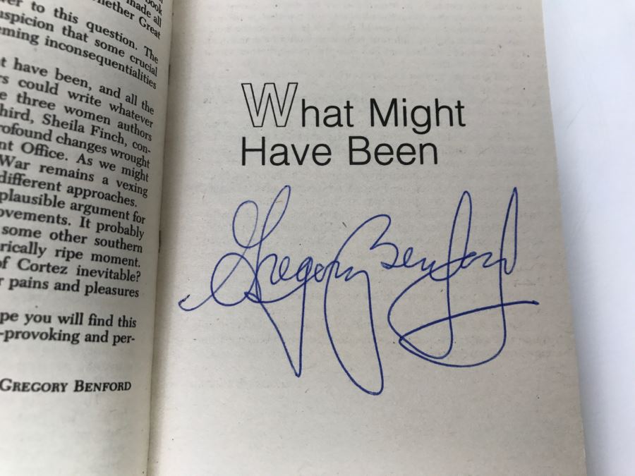 Signed 1990 Paperback Book What Might Have Been? Volume 2: Alternate Heroes (Signed By Gregory Benford, Martin H. Greenberg, Harry Turtledove, James Morrow And Judith Tarr) [Photo 10]