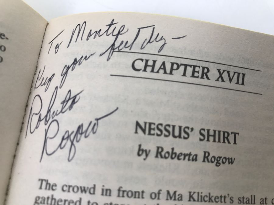 Signed First Printing 1988 Paperback Book Merovingen Nights #3 Troubled Waters By C.J. Cherryh (Signed By C.J. Cherryh, Mercedes Lackey, Roberta Rogow And Leslie Fish) [Photo 13]
