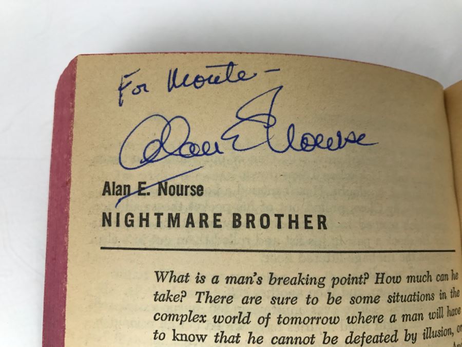 Signed Paperback Book Science Fiction Terror Tales Pocket Books (Signed By Ray Bradbury, Robert Sheckley And Alan E. Nourse) [Photo 14]