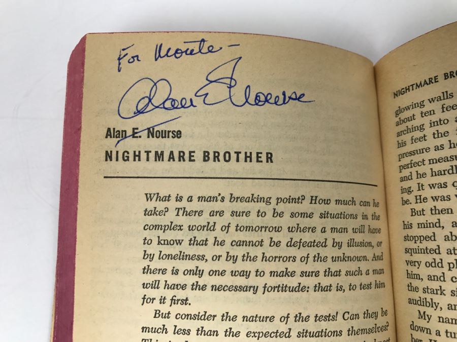 Signed Paperback Book Science Fiction Terror Tales Pocket Books (Signed By Ray Bradbury, Robert Sheckley And Alan E. Nourse) [Photo 13]