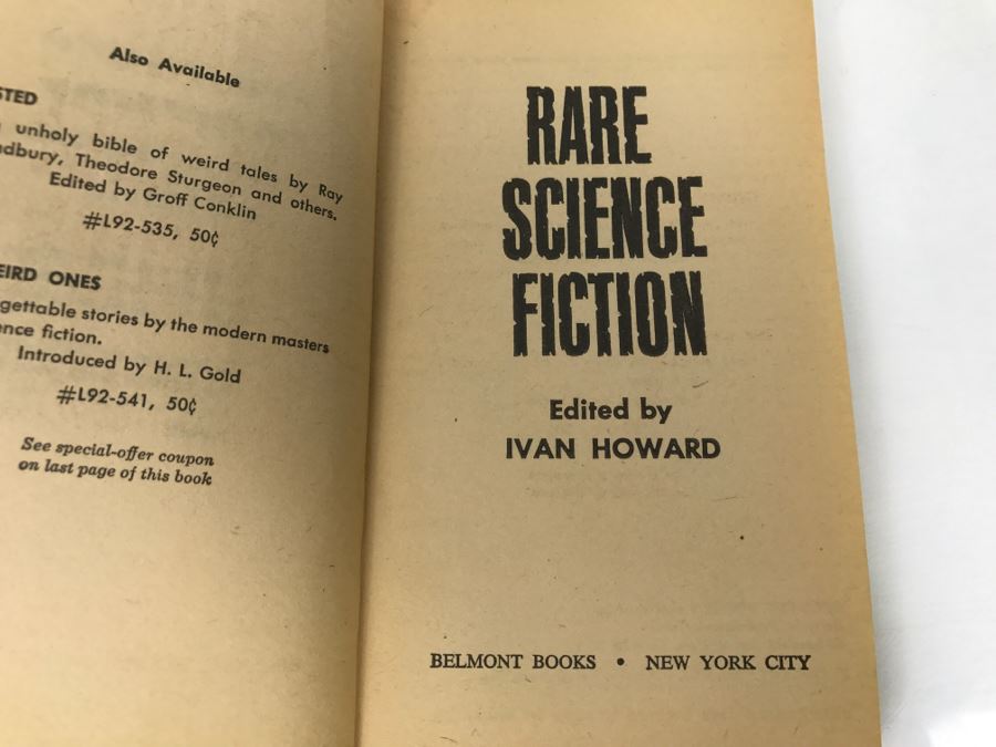 Signed First Printing 1963 Belmont Books Paperback Book Rare Science Fiction (Signed By L. Sprague De Camp, Algis Budrys And Robert Silverberg) [Photo 7]