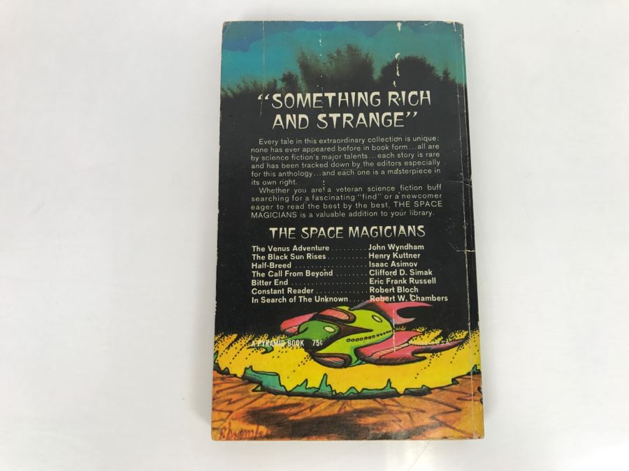 Signed First Printing 1971 Pyramid Books Paperback Book The Space Magicians Signed By Robert Bloch [Photo 5]