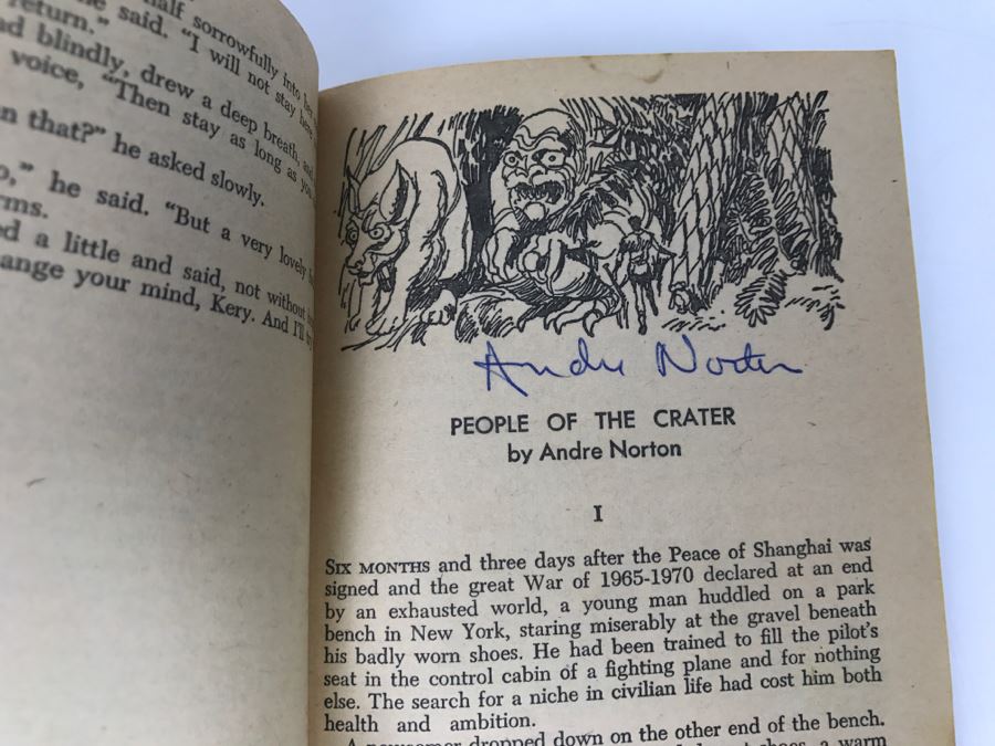 Signed 1964 Paperback Book Swordsmen In The Sky (Signed By Poul Anderson And Andre Norton) [Photo 10]