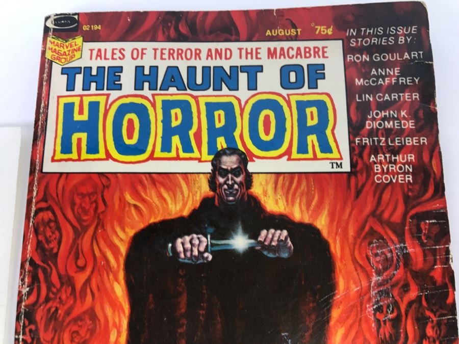 Signed Marvel Magazine Group Tales Of Terror And The Macabre The Haunt Of Horror August 1973 Signed By Anne McCaffrey [Photo 4]