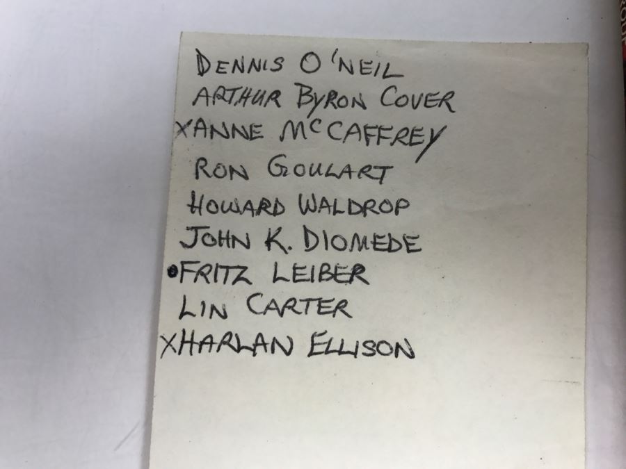 Signed Marvel Magazine Group Tales Of Terror And The Macabre The Haunt Of Horror August 1973 Signed By Anne McCaffrey [Photo 6]