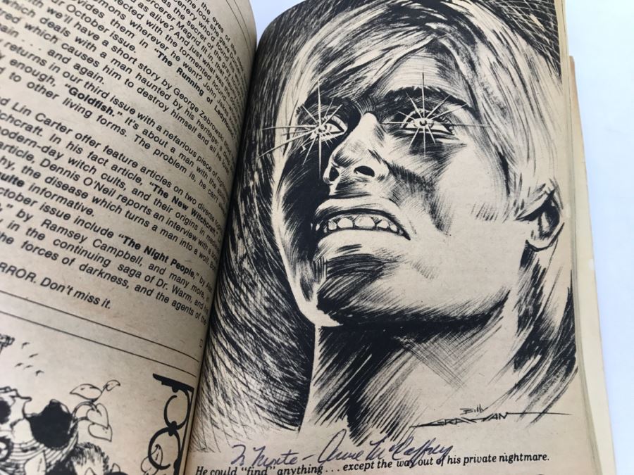 Signed Marvel Magazine Group Tales Of Terror And The Macabre The Haunt Of Horror August 1973 Signed By Anne McCaffrey [Photo 10]