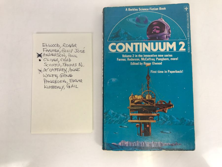 Signed 1975 Paperback Book Continuum 2 (Signed By Poul Anderson And Anne McCaffrey) [Photo 2]