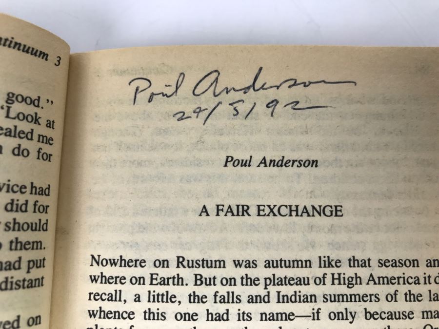 Signed 1975 Paperback Book Continuum 3 (Signed By Poul Anderson And Anne McCaffrey) [Photo 9]