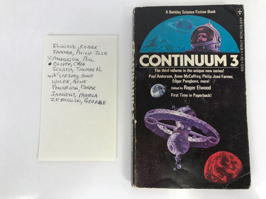 Signed 1975 Paperback Book Continuum 3 (Signed By Poul Anderson And Anne McCaffrey) [Photo 2]