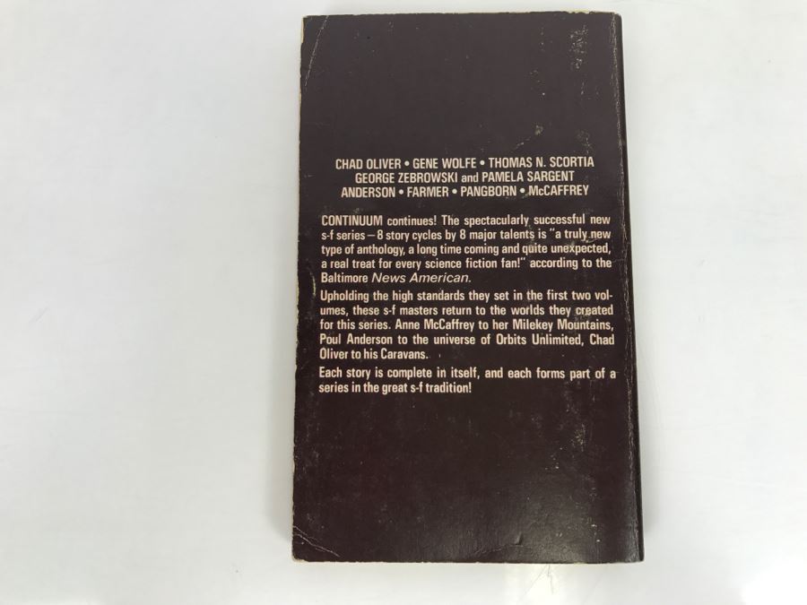 Signed 1975 Paperback Book Continuum 3 (Signed By Poul Anderson And Anne McCaffrey) [Photo 5]