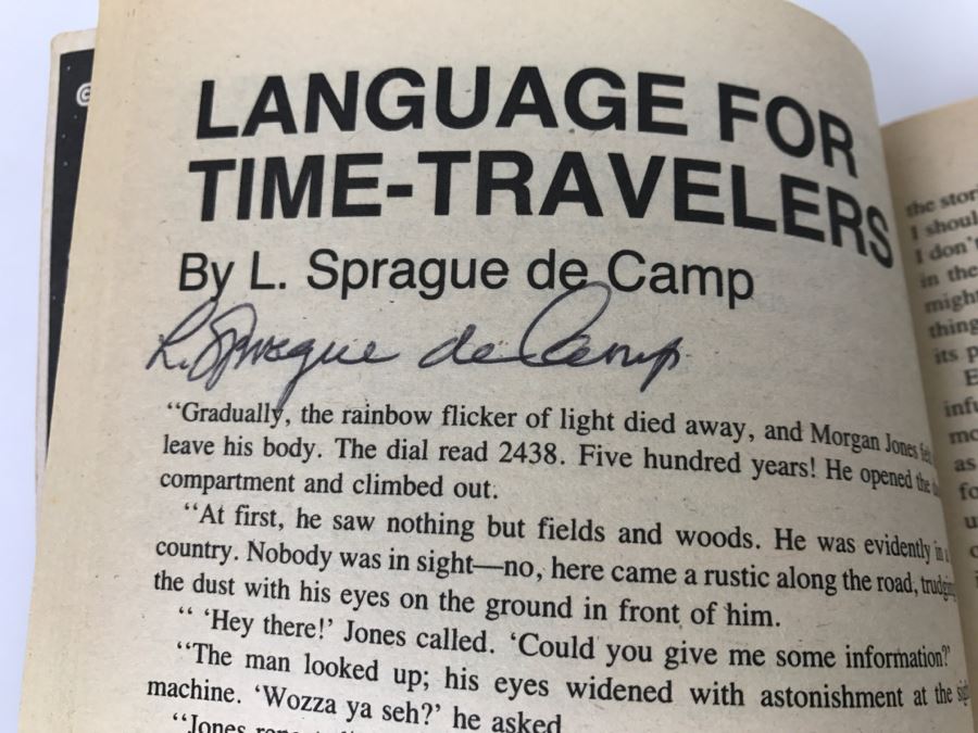 Signed Paperback Book Fifty Years Of The Best Science Fiction From Analog (Signed By Stanley Schmidt, L. Sprague De Camp, A. E. Van Vogt, Poul Anderson, Ben Bova And Vonda N. McIntrye) [Photo 6]
