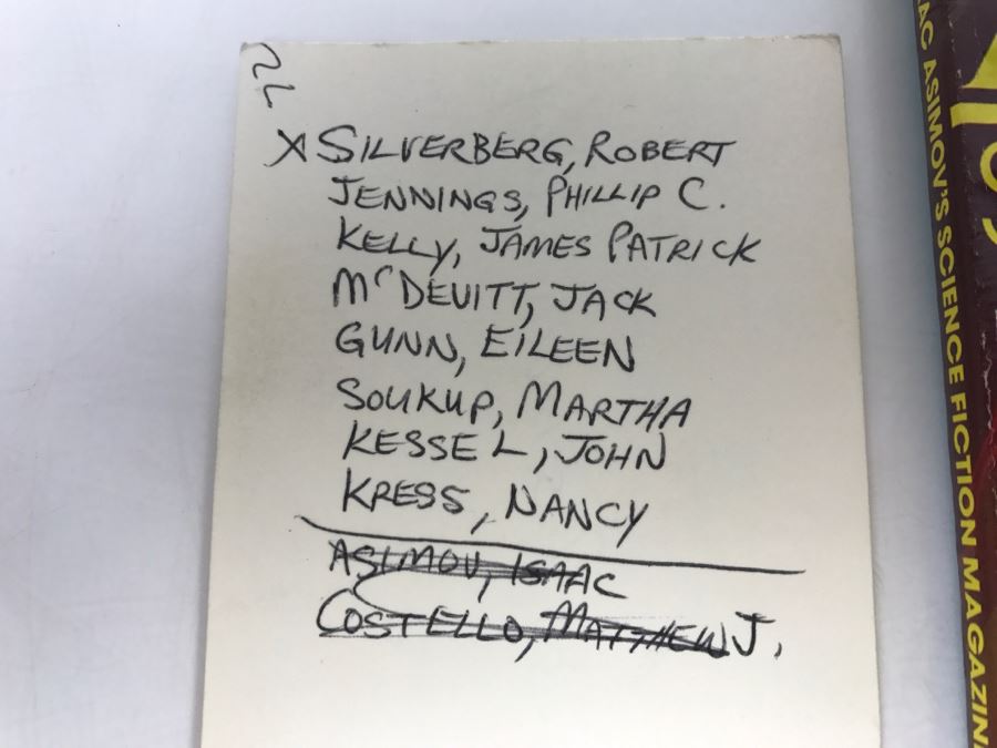 Signed Paperback Isaac Asimov Science Fiction June 1988 Signed By Robert Silverberg [Photo 3]