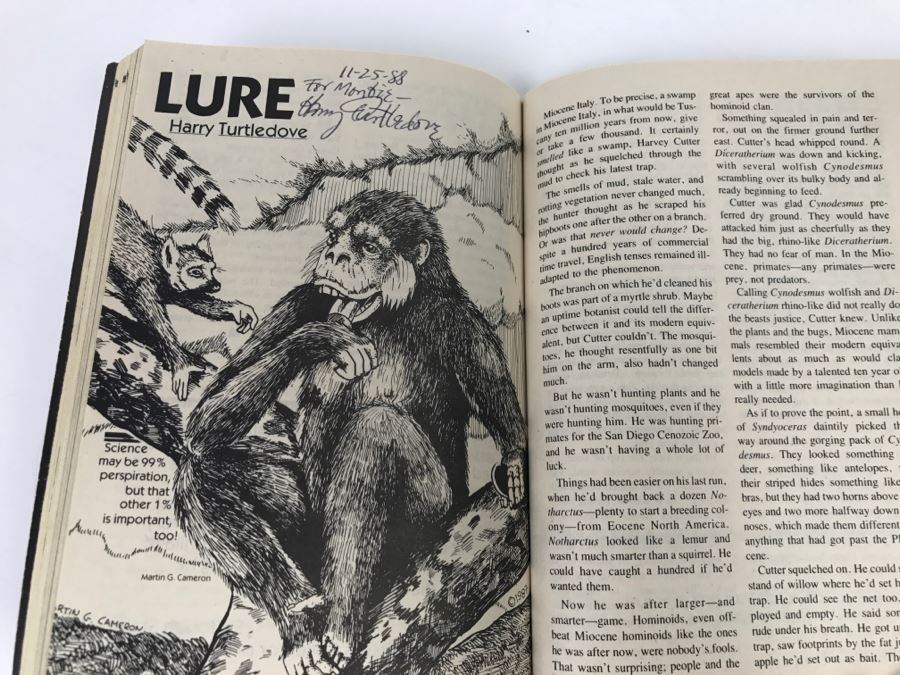 Signed Paperback Analog Science Fiction Science Fact May 1988 (Signed By Stanley Schmidt, Roger MacBride Allen, Kevin O'Donnell Jr., Michael F. Flynn And Harry Turtledove) [Photo 20]