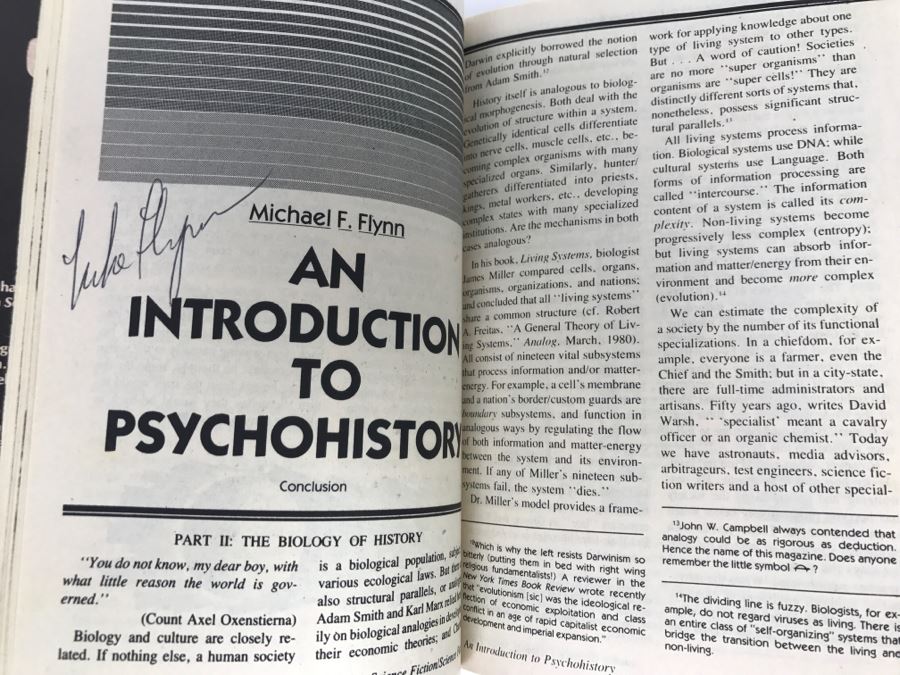 Signed Paperback Analog Science Fiction Science Fact May 1988 (Signed By Stanley Schmidt, Roger MacBride Allen, Kevin O'Donnell Jr., Michael F. Flynn And Harry Turtledove) [Photo 17]