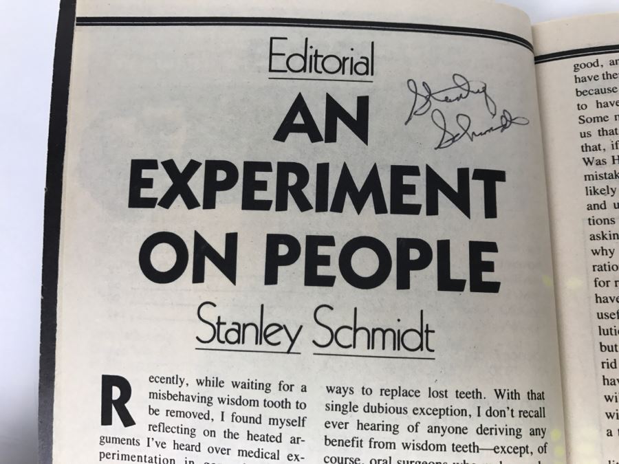 Signed Paperback Analog Science Fiction Science Fact May 1988 (Signed By Stanley Schmidt, Roger MacBride Allen, Kevin O'Donnell Jr., Michael F. Flynn And Harry Turtledove) [Photo 8]