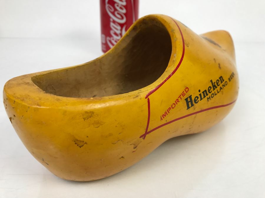 Vintage Heineken Holland Beer Advertising Wooden Clog Shoe [Photo 15]