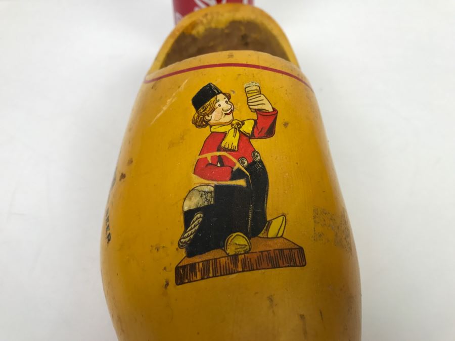 Vintage Heineken Holland Beer Advertising Wooden Clog Shoe [Photo 6]