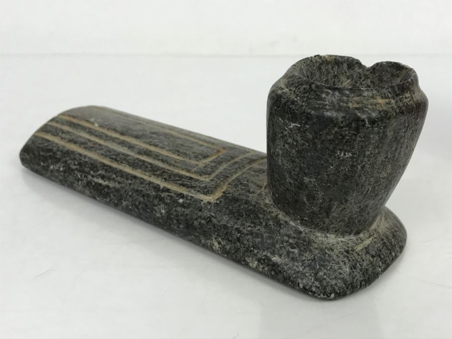 Antique Native American Steatite Platform Pipe From Ross County, Ohio [Photo 19]