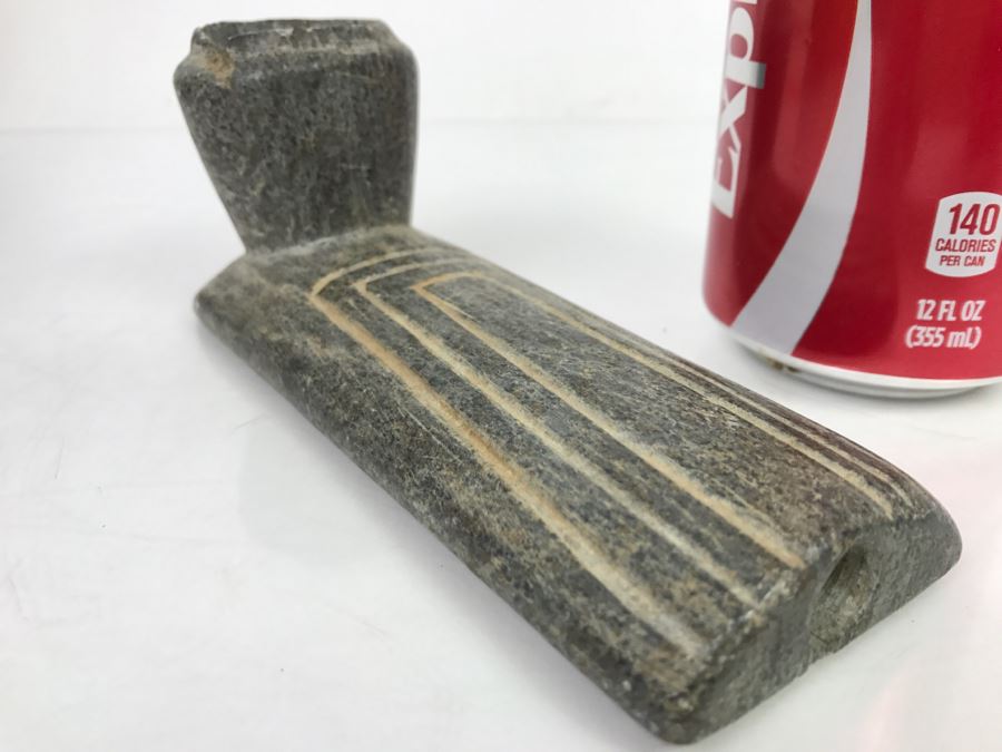 Antique Native American Steatite Platform Pipe From Ross County, Ohio [Photo 4]