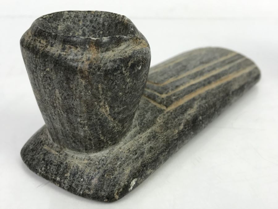 Antique Native American Steatite Platform Pipe From Ross County, Ohio [Photo 17]
