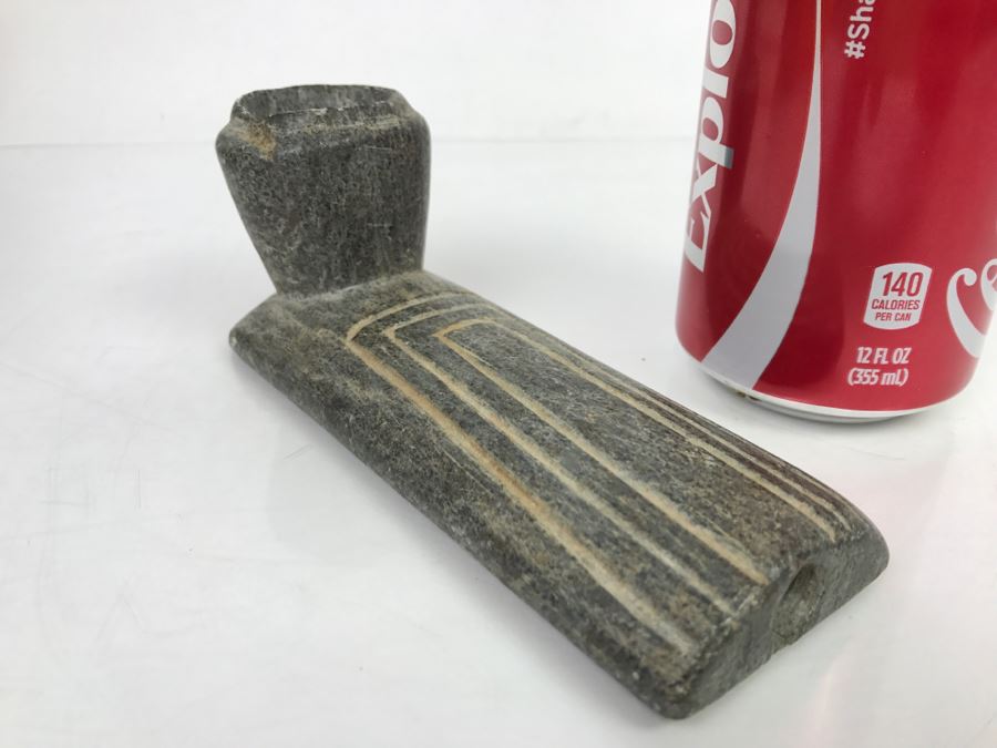 Antique Native American Steatite Platform Pipe From Ross County, Ohio [Photo 3]