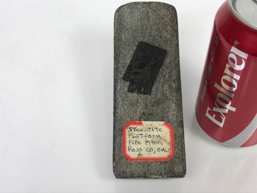 Antique Native American Steatite Platform Pipe From Ross County, Ohio [Photo 23]