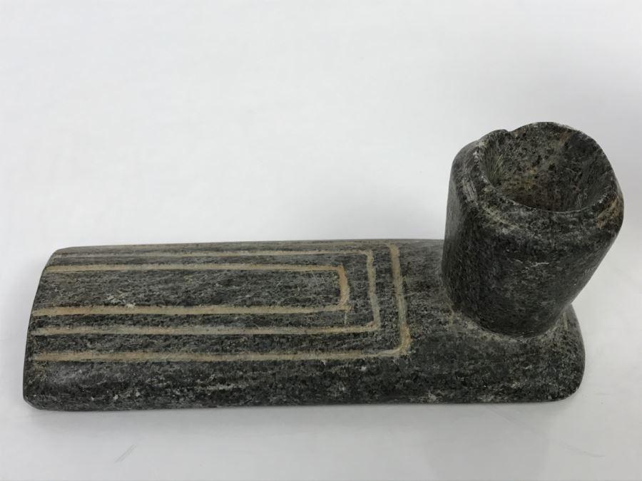 Antique Native American Steatite Platform Pipe From Ross County, Ohio [Photo 21]