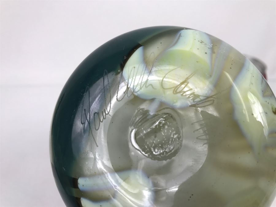 Signed Paul Allen Counts Studio Art Glass Vase [Photo 10]