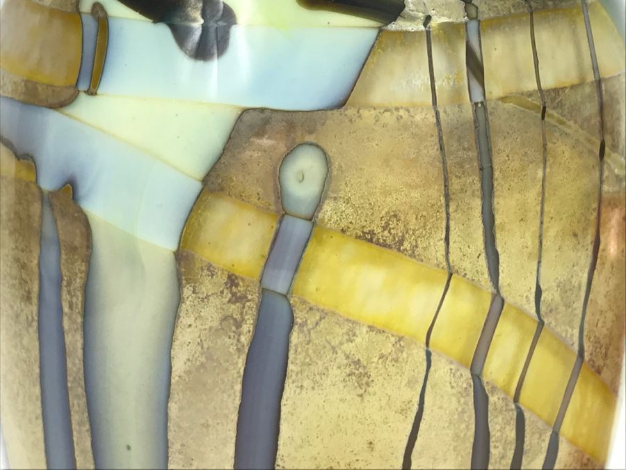 Signed Paul Allen Counts Studio Art Glass Vase [Photo 7]