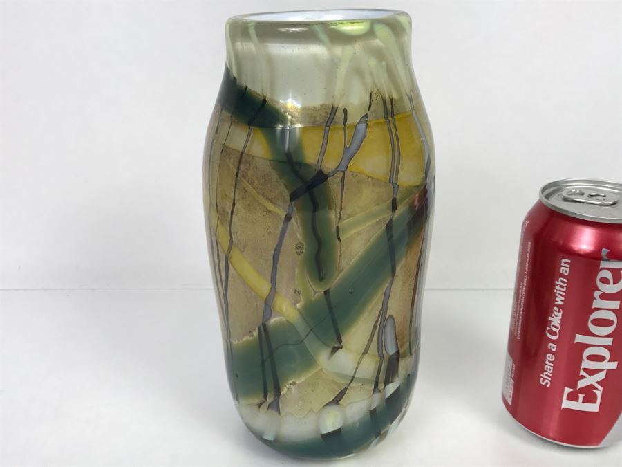 Signed Paul Allen Counts Studio Art Glass Vase [Photo 5]