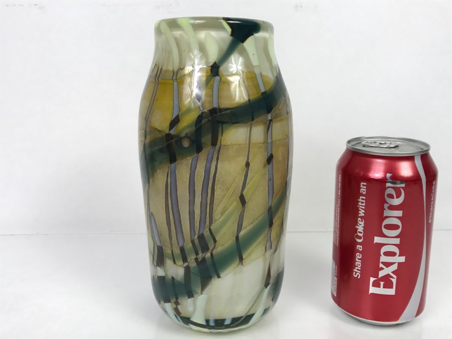 Signed Paul Allen Counts Studio Art Glass Vase [Photo 3]