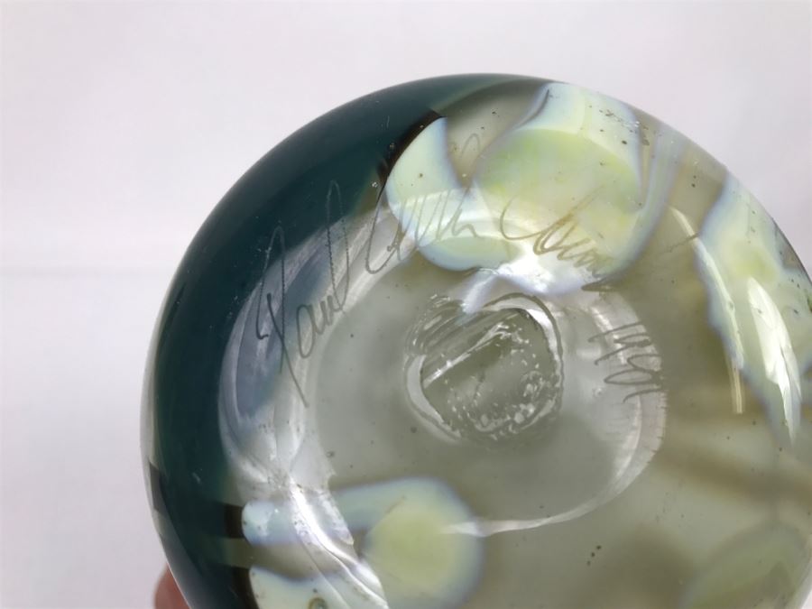 Signed Paul Allen Counts Studio Art Glass Vase [Photo 2]