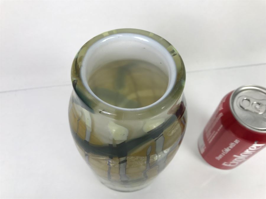Signed Paul Allen Counts Studio Art Glass Vase [Photo 9]
