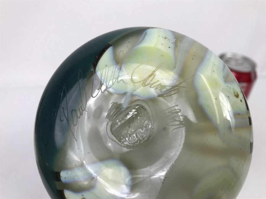 Signed Paul Allen Counts Studio Art Glass Vase [Photo 11]