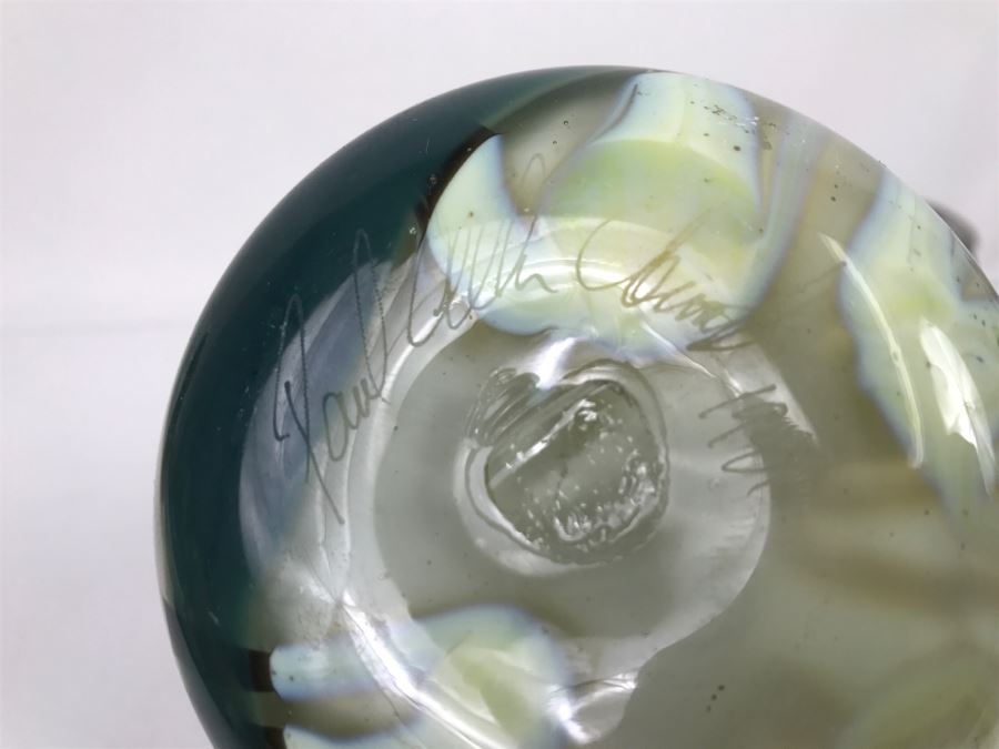 Signed Paul Allen Counts Studio Art Glass Vase [Photo 12]