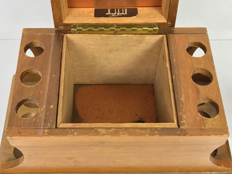 Mid-Century Alfred Dunhill Of London Wooden Humidor And Tobacco Pipe Stand Rack [Photo 10]
