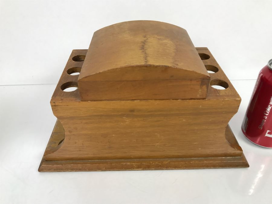 Mid-Century Alfred Dunhill Of London Wooden Humidor And Tobacco Pipe Stand Rack [Photo 3]